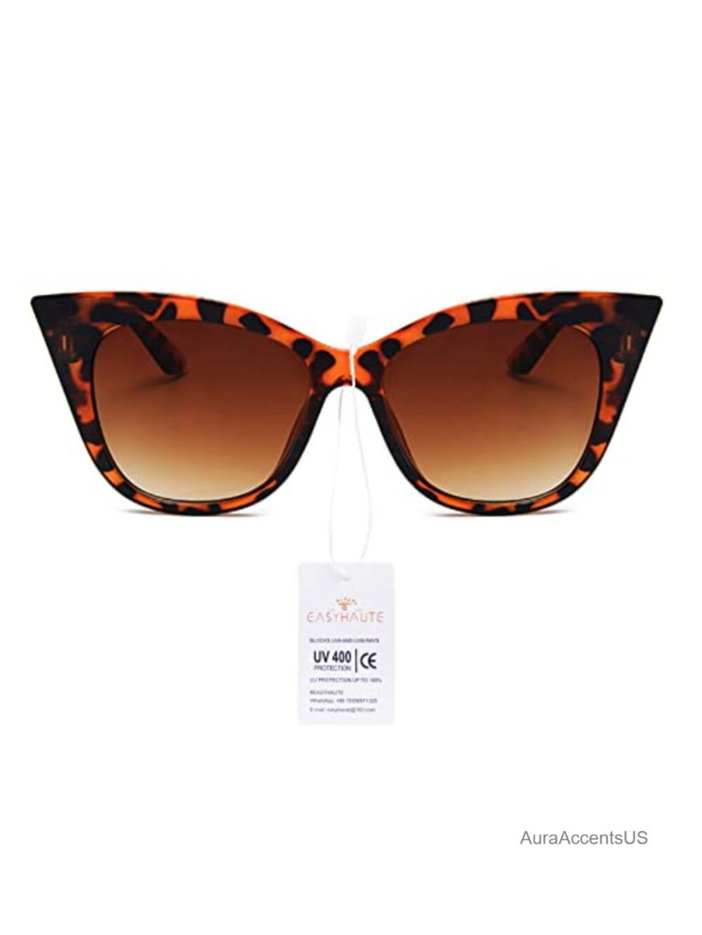 Retro Cat Eye Sunglasses UV400 Protection Full-Frame Plastic Frame